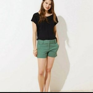 NWT Loft green The Rivera shorts size 12